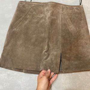 Suede skirt